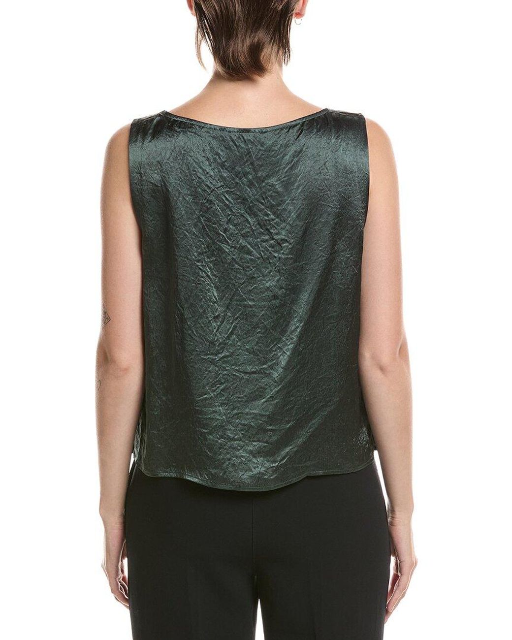 Eileen Fisher Green Ballet Neck Short Shell
