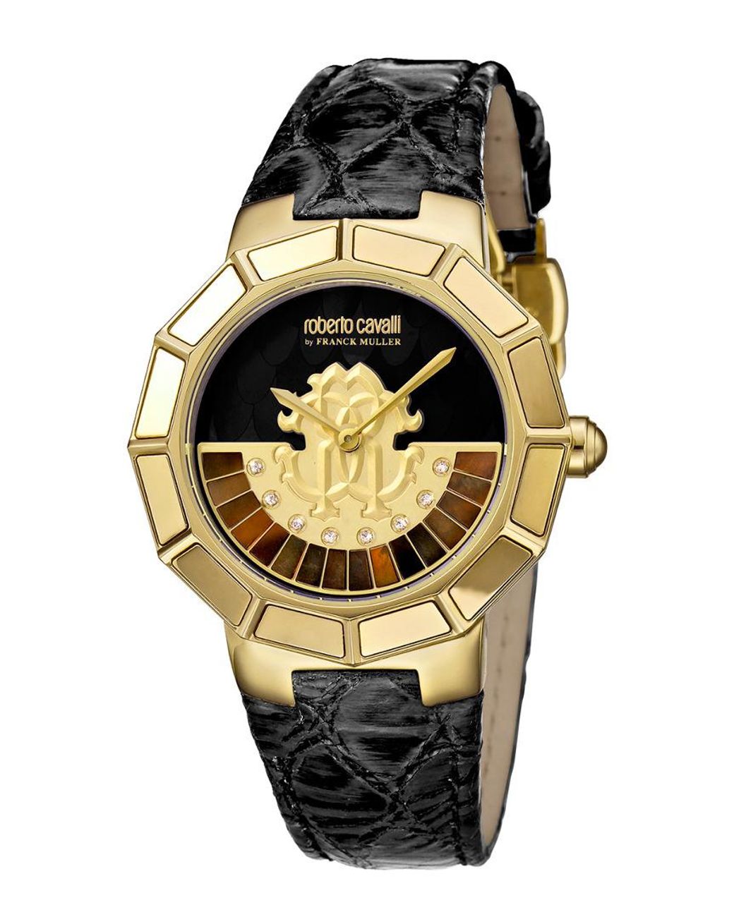 Roberto Cavalli By Franck Muller Women s Leather Watch in Metallic