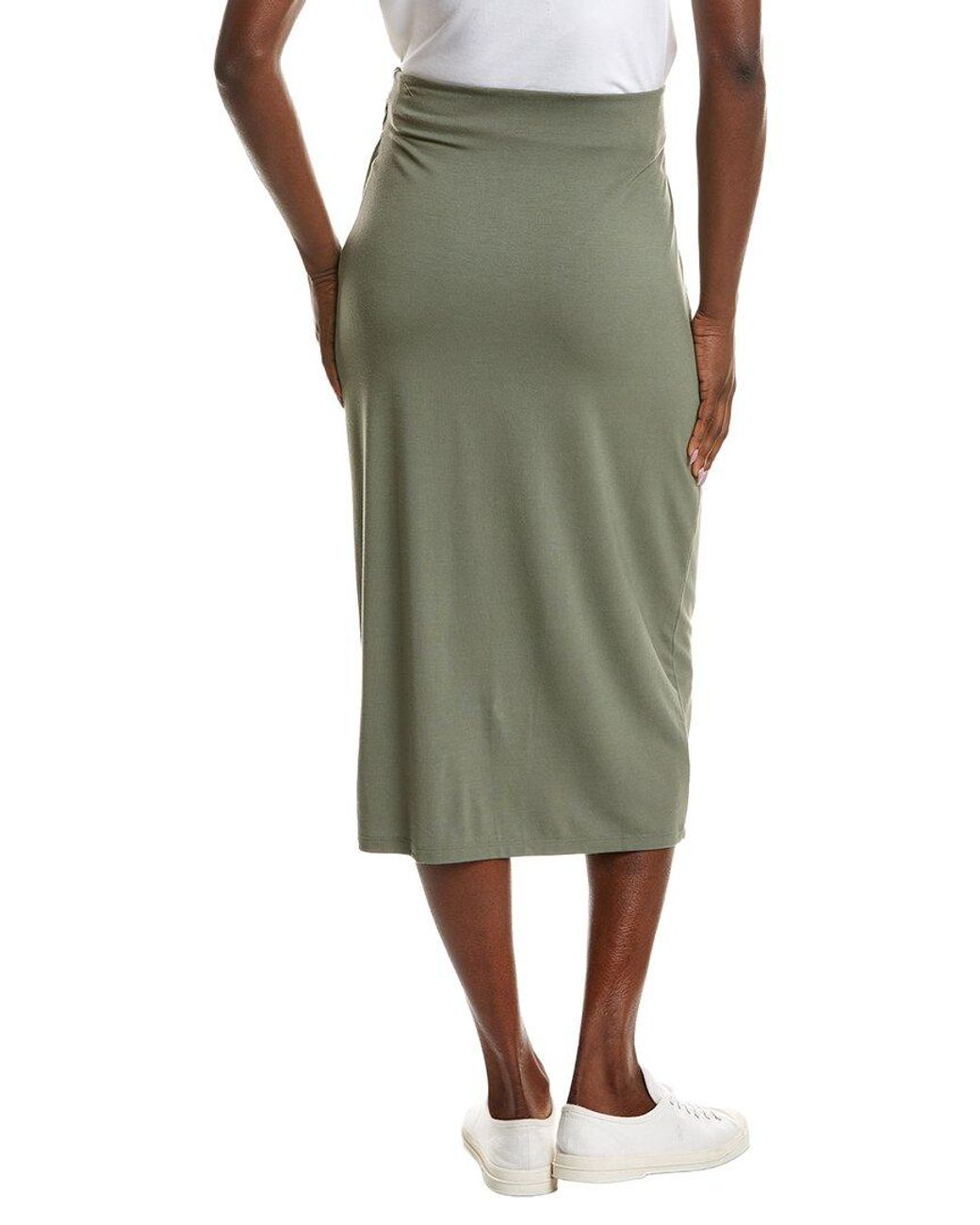 Vince Green Draped Midi Skirt