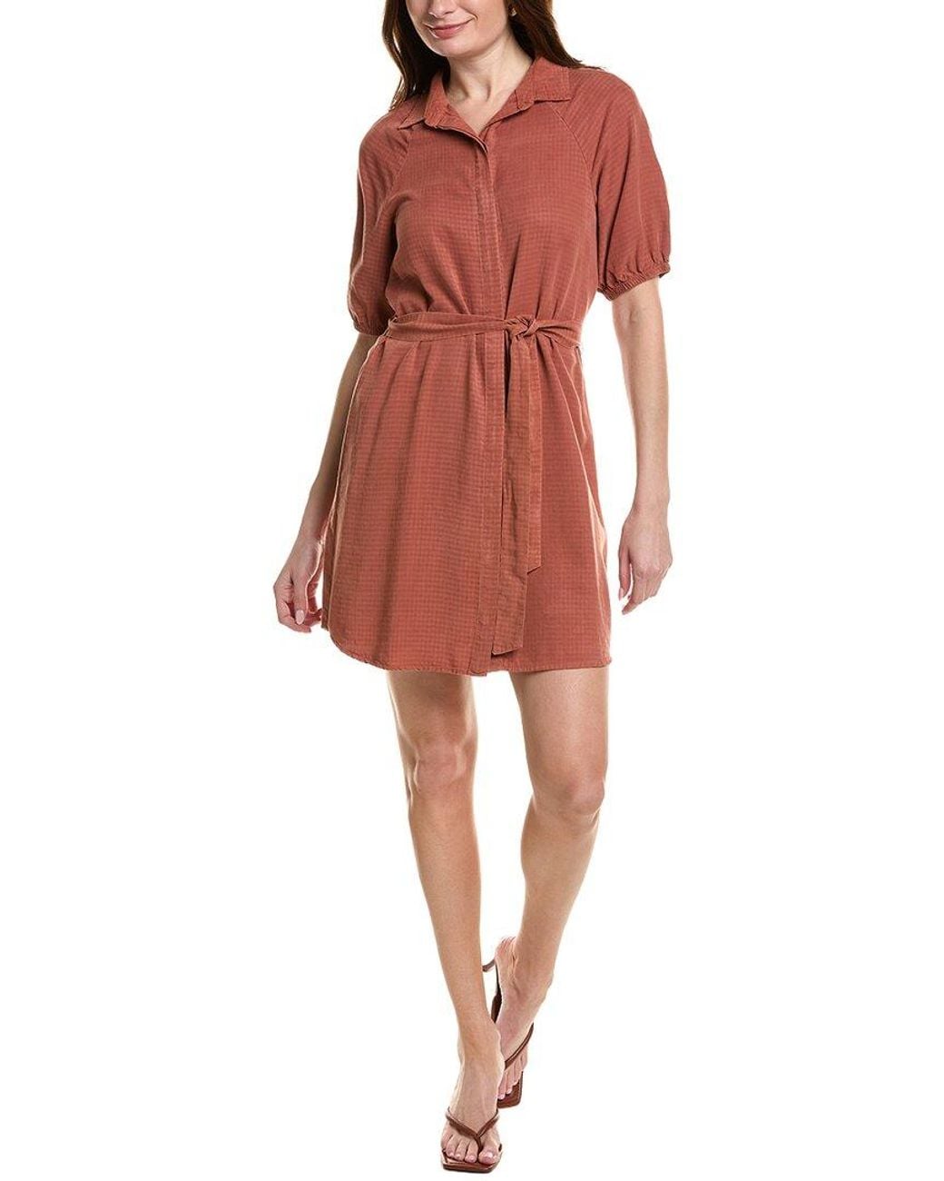 Bella Dahl Red Puff Sleeve Mini Dress
