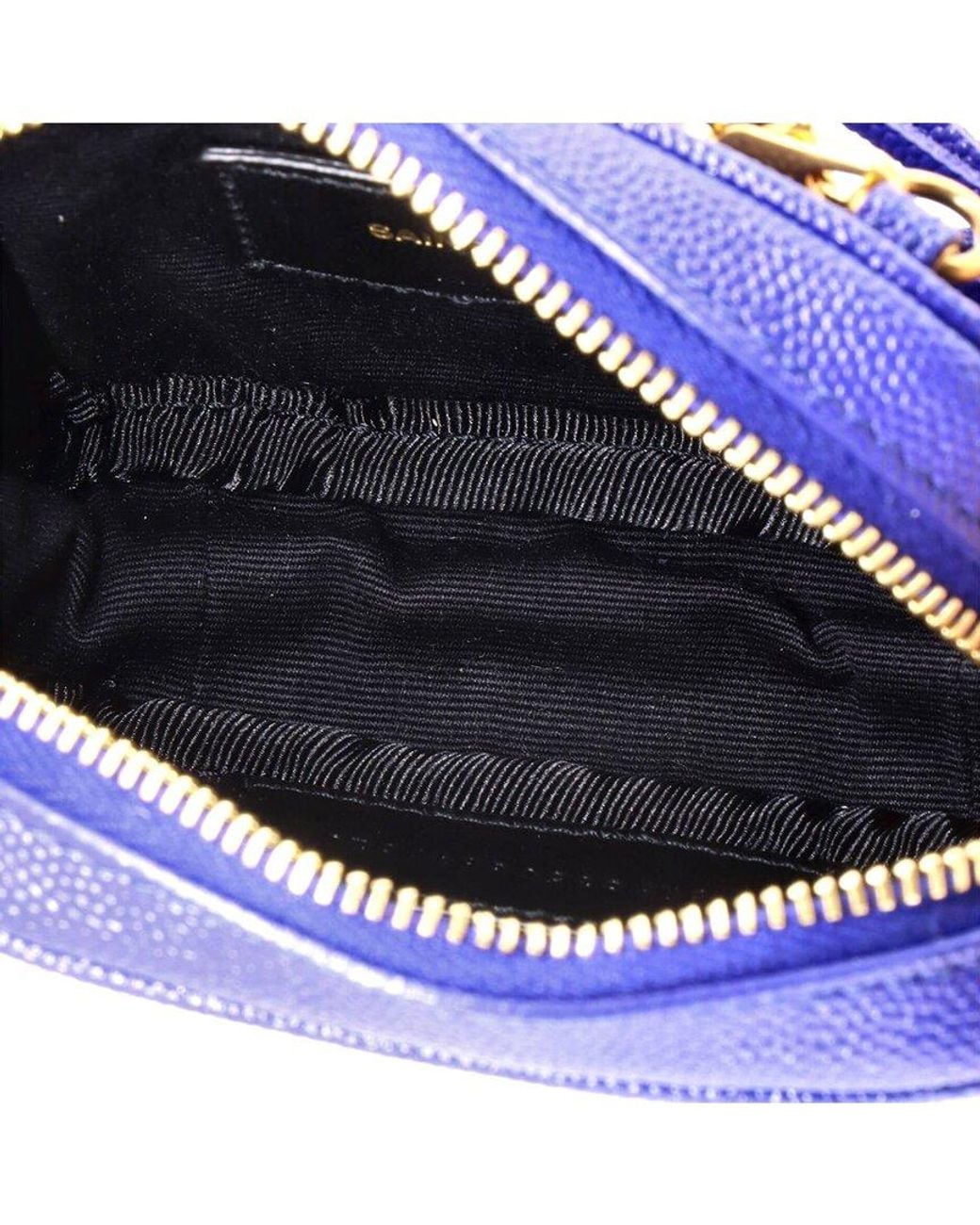 Saint Laurent Purple Matelasse Chevron Leather Lou Camera Bag Baby (Authentic Pre-Loved)