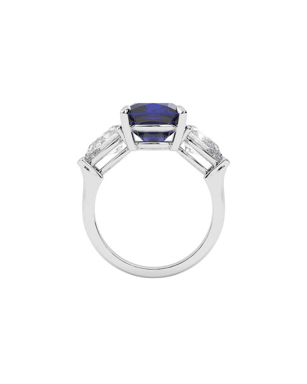 VOWE Blue 14K 6.40 Ct. Tw. Lab-Grown Diamond & Lab-Grown Sapphire Ring