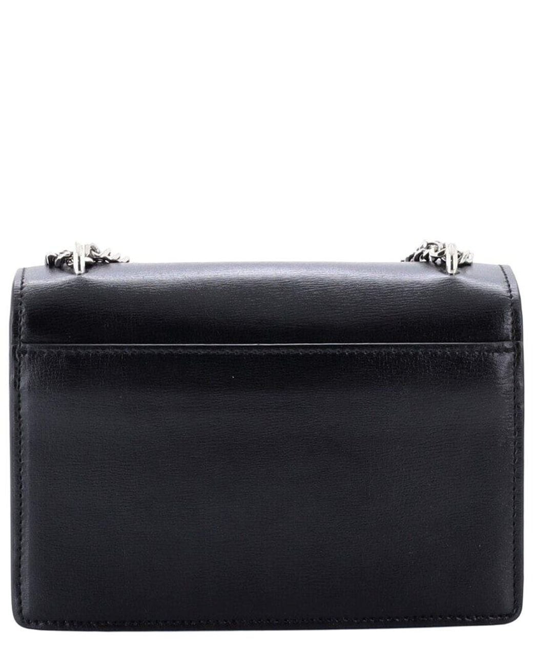 Saint Laurent Black Sheep Leather Sunset Chain Wallet (Authentic Pre-Loved)