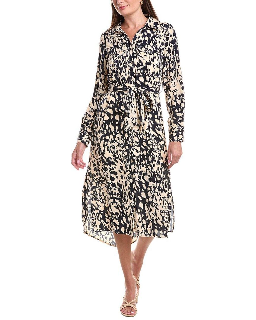 Marion White Printed Midi Dress