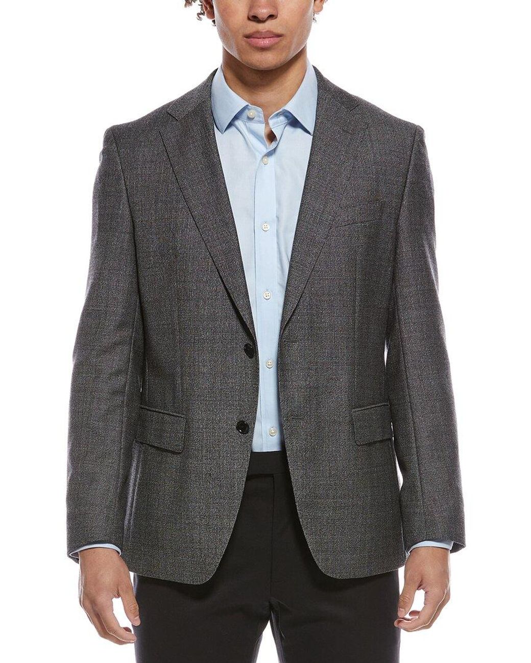 Boss Gray Hutson Wool Blazer for men