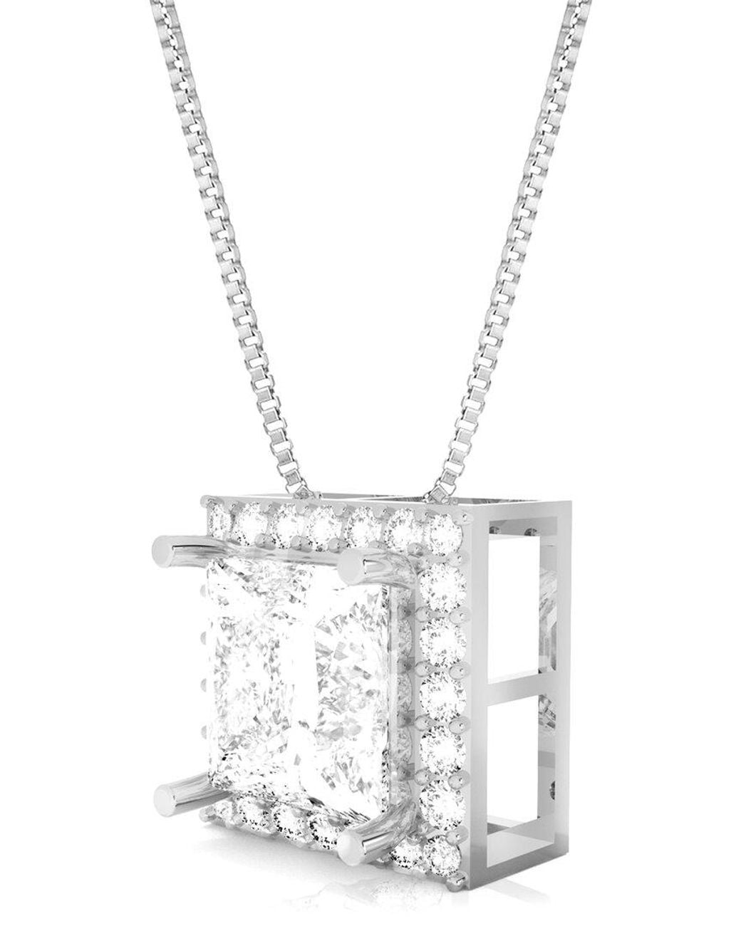 Amairah White 14K 5.00 Ct. Tw. Lab-Grown Diamond Pendant Necklace