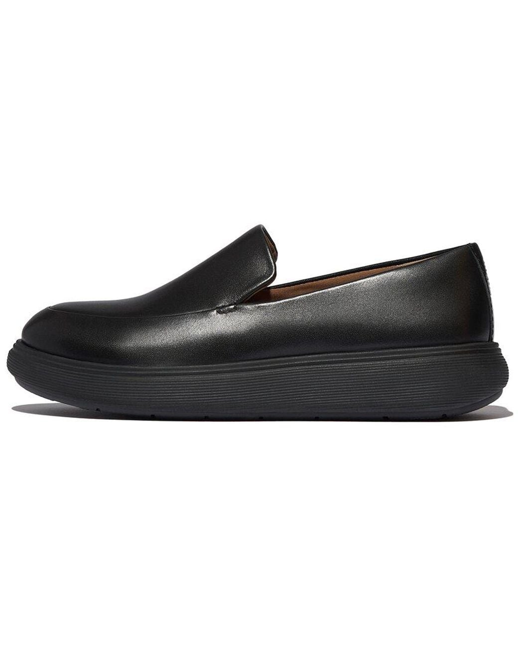 Fitflop Black Iq-Comff Leather Loafer