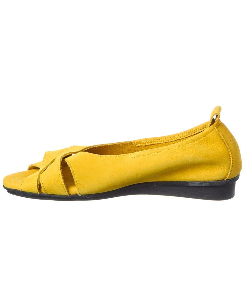 Arche Yellow Niwenn Leather Flat