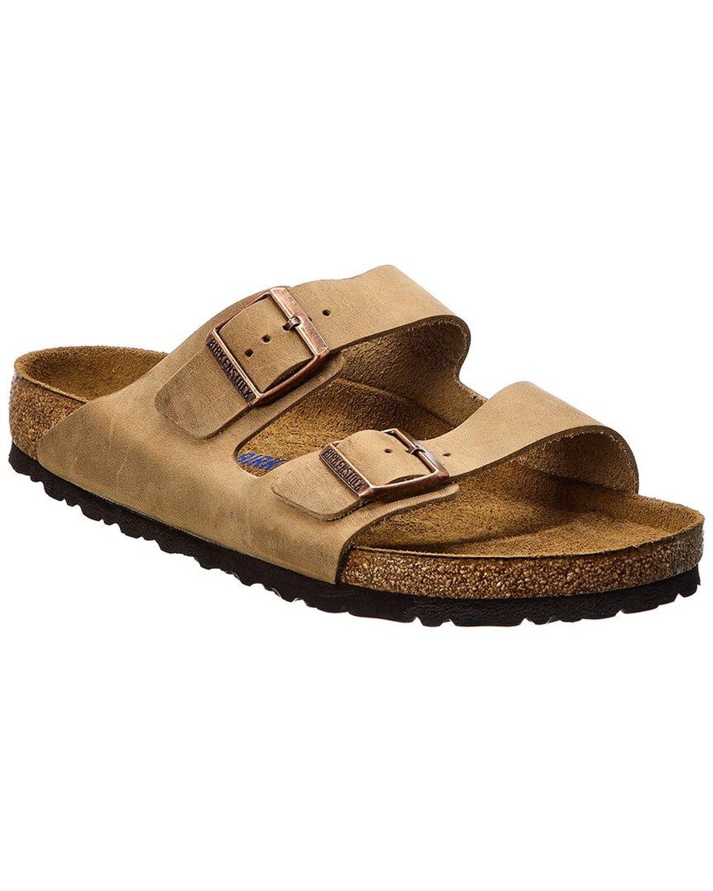 Birkenstock Arizona Soft Footbed Oiled Nubuck Leather Sandal in Brown ...