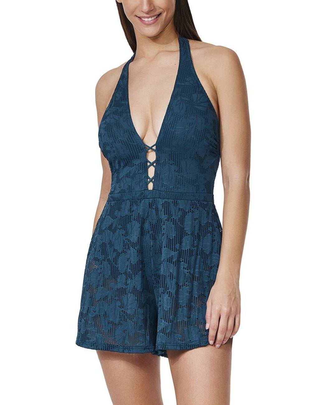 Gottex Blue Jolene Swim Romper