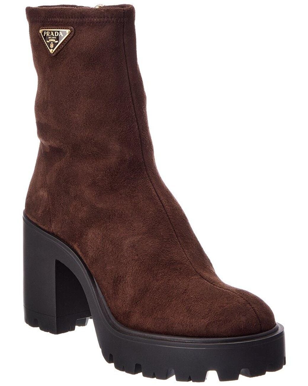 Prada Brown Suede Boot