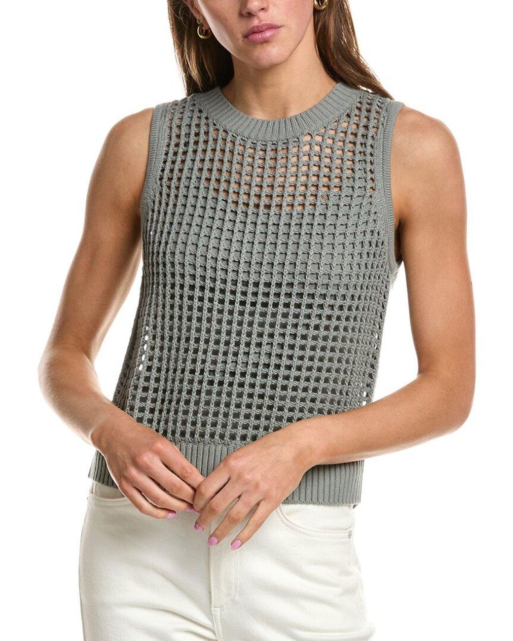 Splendid Gray Camellia Sweater Tank