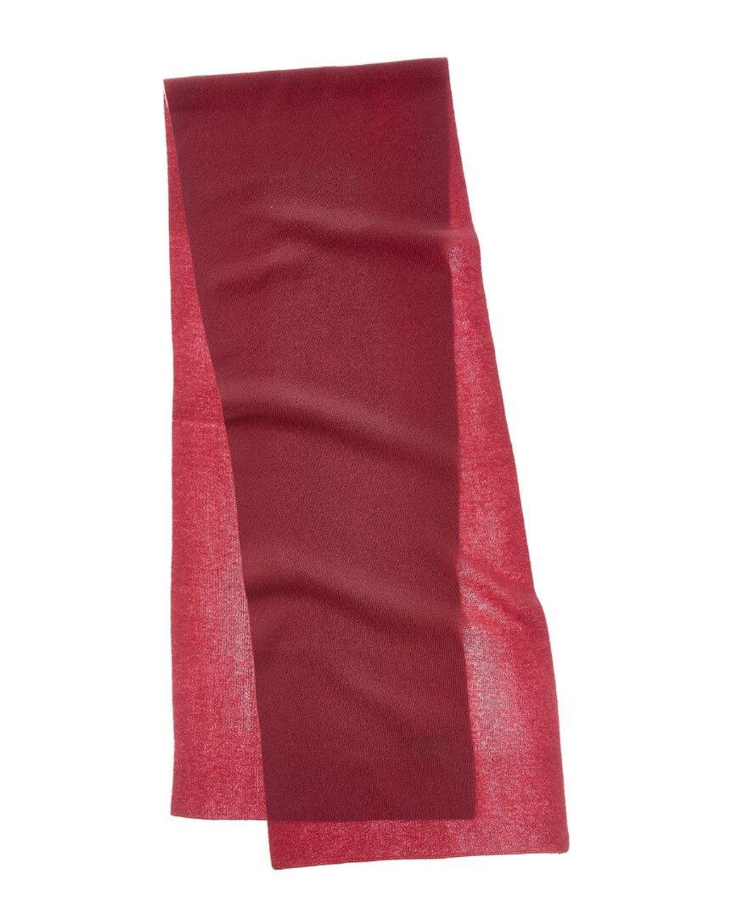 Sofiacashmere Red Sofiacashmere Full Needle Rib Wool & Cashmere-Blend Scarf