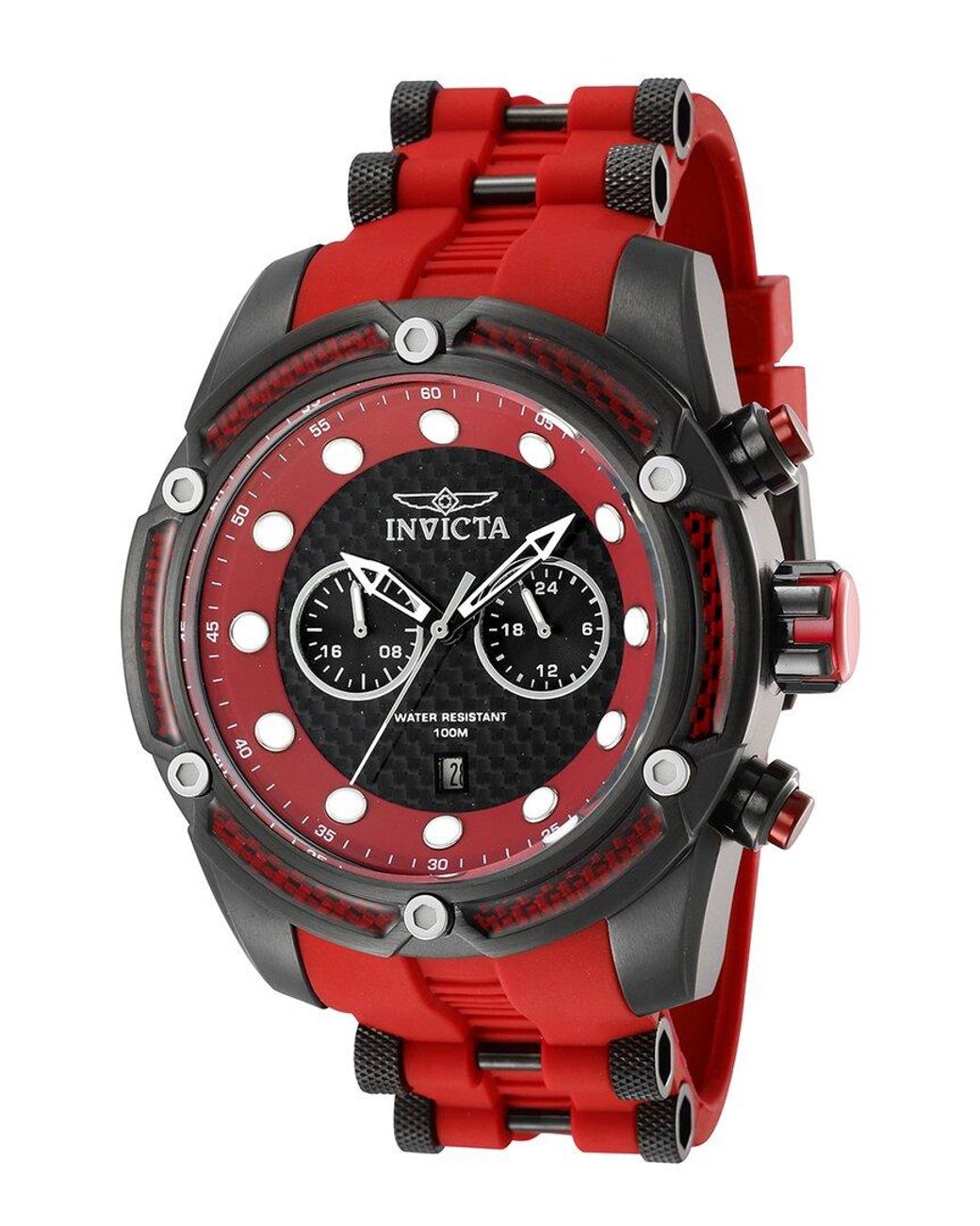 Red invicta watch best sale