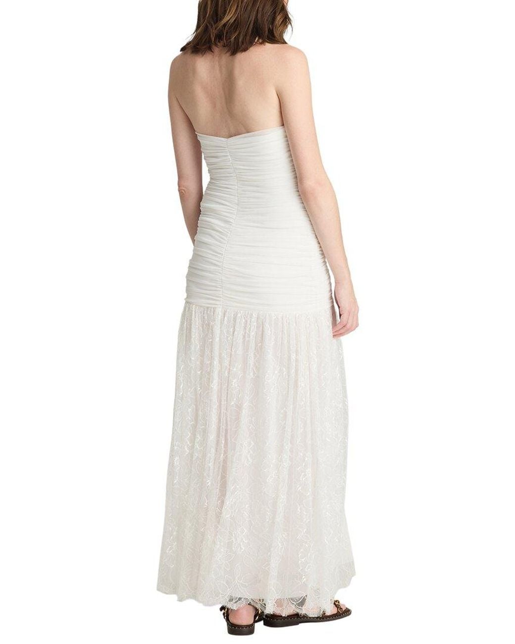 Kenneth Cole White Strapless Maxi Dress