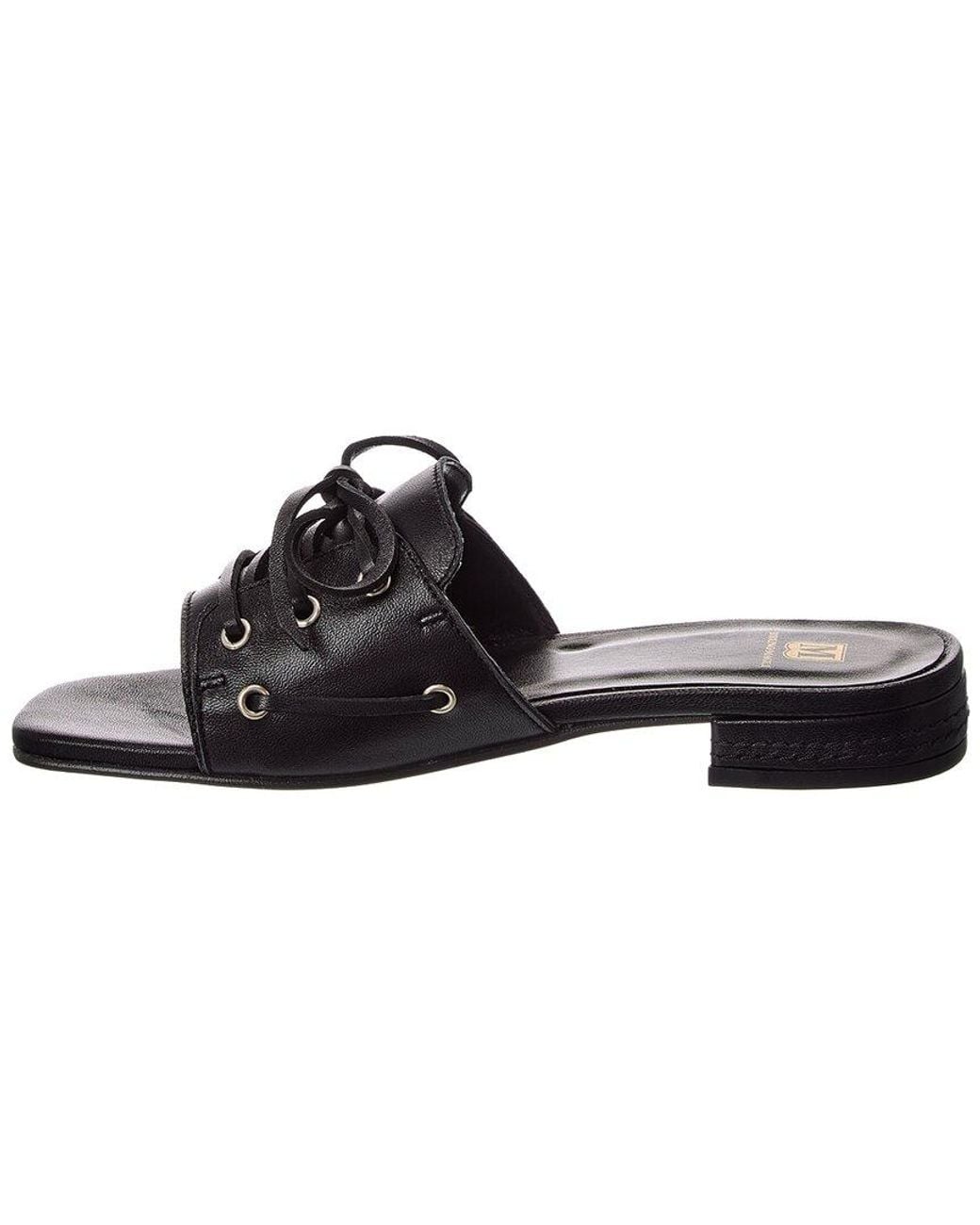 M by Bruno Magli Black Ivette Leather Sandal