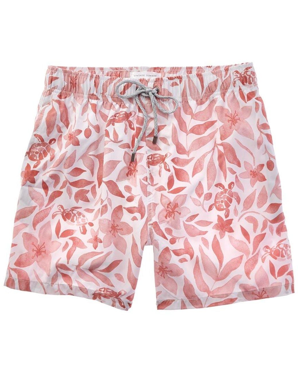 Vintage Summer Red Swim Short for men