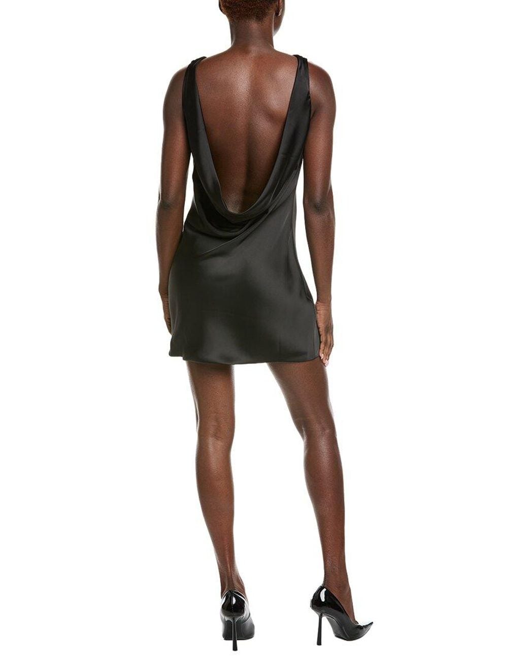 Norma Kamali Black Drape Mini Dress