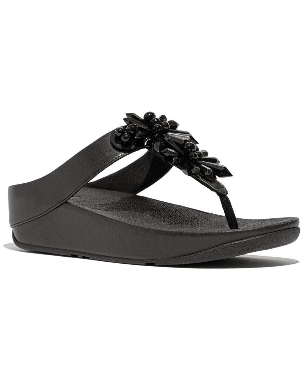 Fitflop Black Rumba Starburst-Bead Sandal