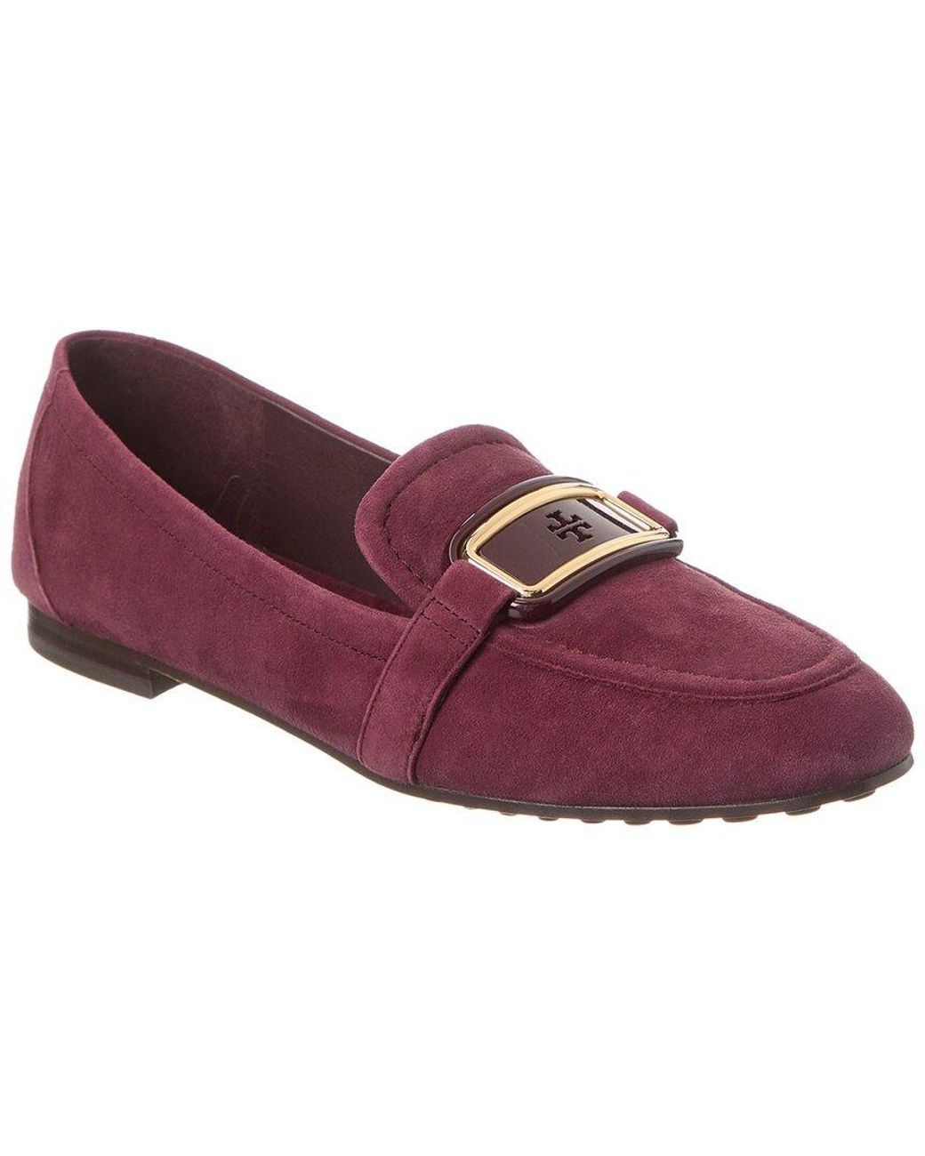 Tory Burch Red Georgia Suede Loafer
