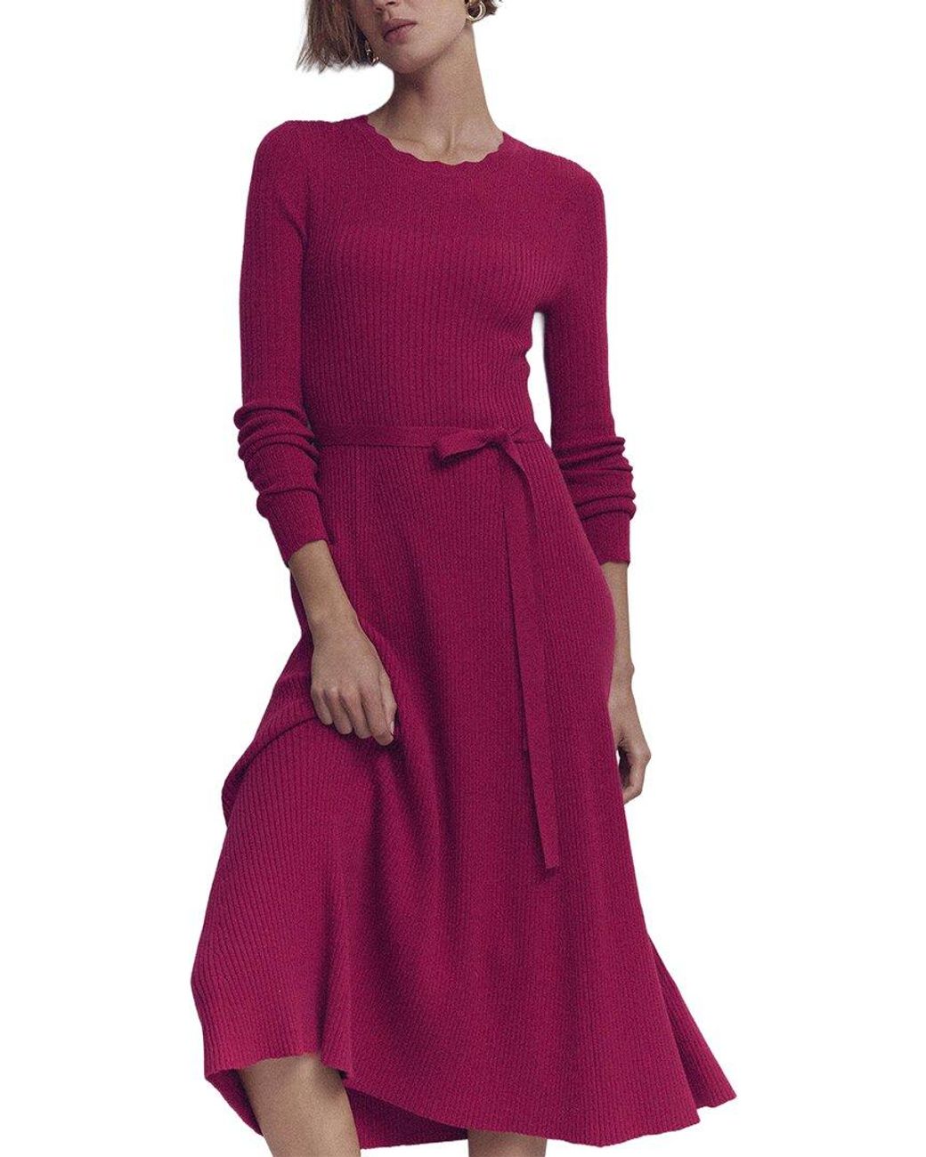 Boden Purple Isobel Knitted Midi Dress