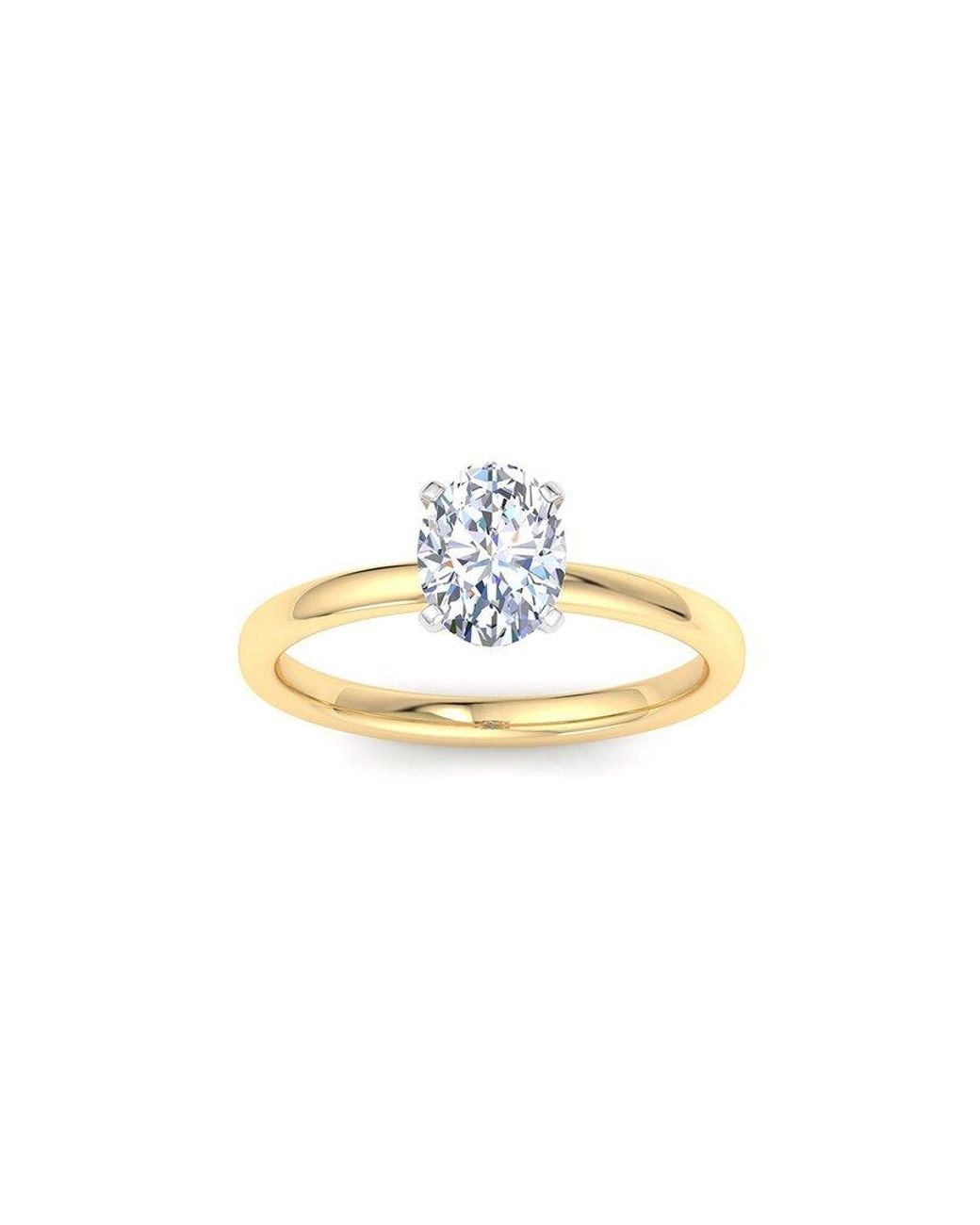 SuperJeweler White 14K 1.00 Ct. Tw. Lab-Grown Diamond Ring