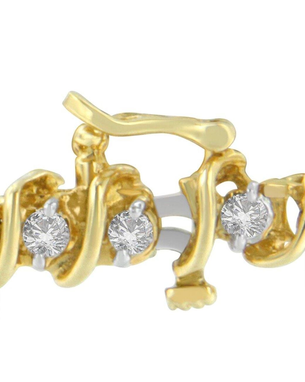 Haus of Brilliance Metallic 14K 3.00 Ct. Tw. Diamond Link Bracelet