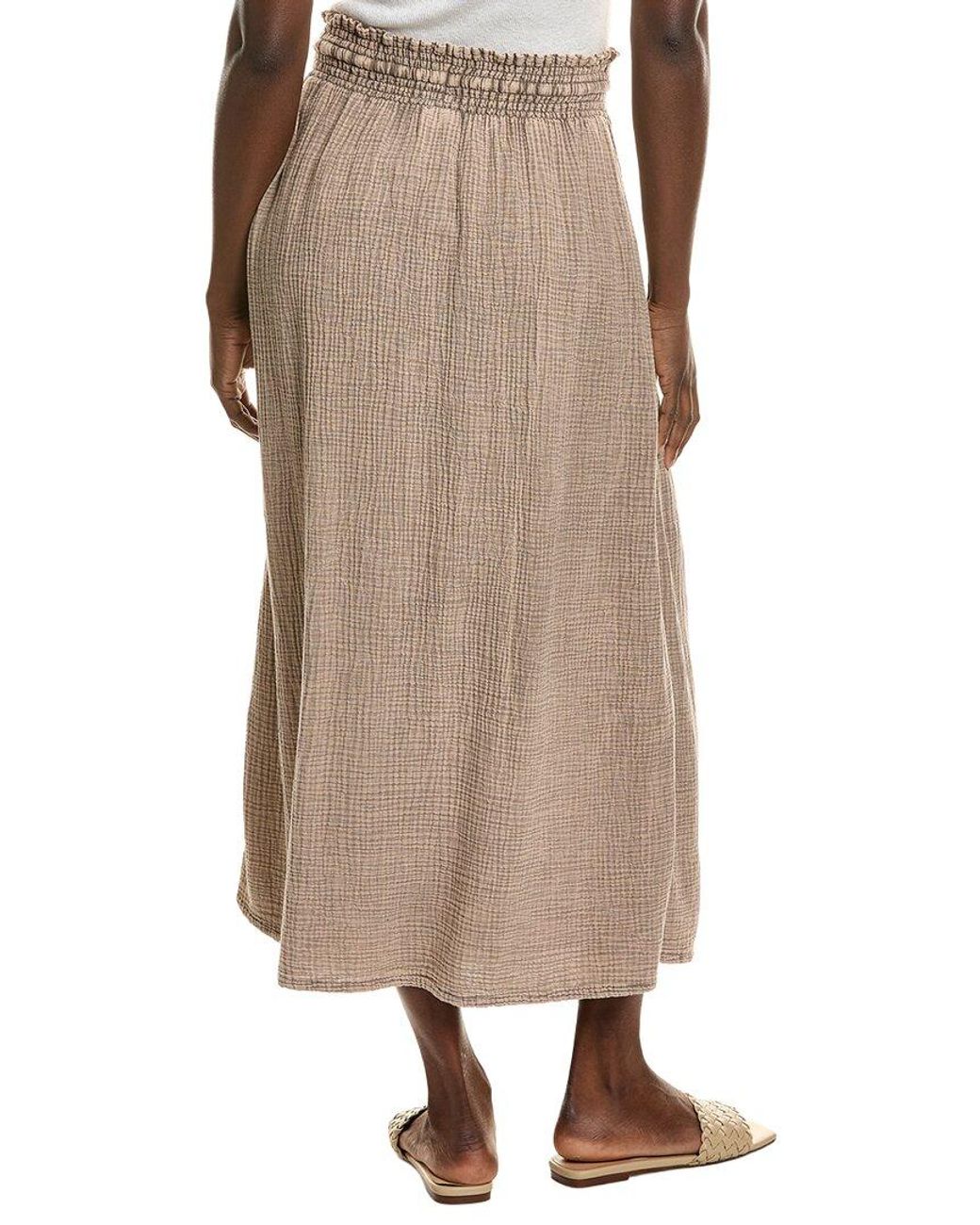Splendid Brown Adele Gauze Maxi Skirt
