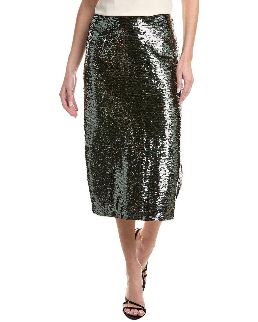 Marie Oliver Black Wray Midi Skirt