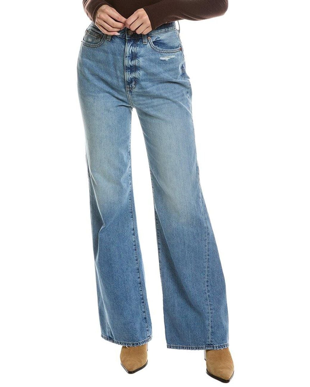 Daze Denim Blue Far Out Wishing Well Vintage Wide Leg Jean