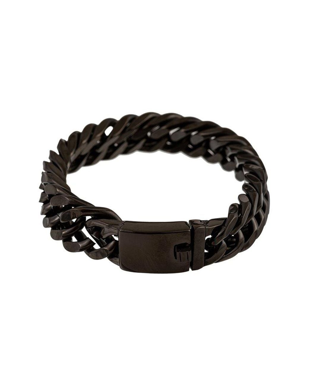 Eye Candy LA Black Premium Collection Titanium Christian Dakr Chain Bracelet for men