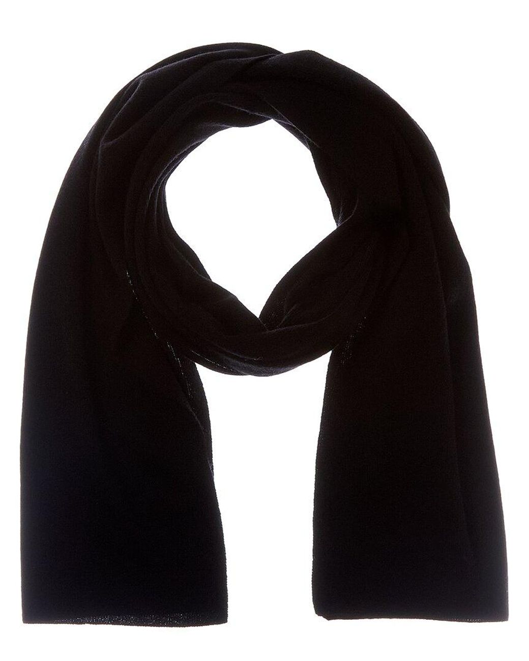 Sofiacashmere Black Sofiacashmere Full Needle Rib Wool & Cashmere-Blend Scarf