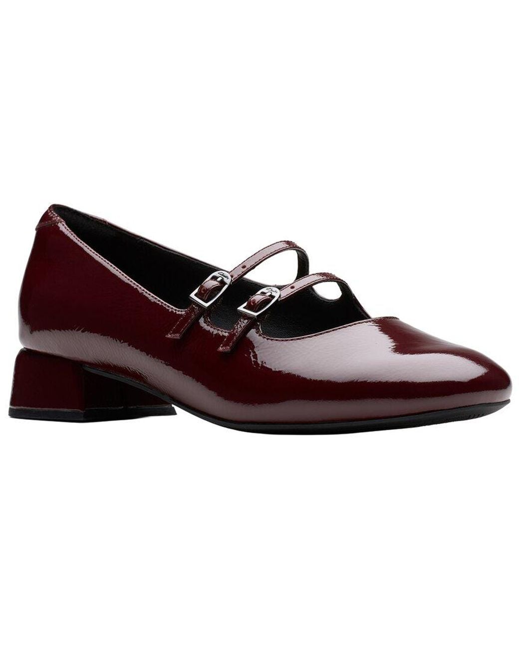 Clarks Red Daiss 30 Shine Patent Mary Jane