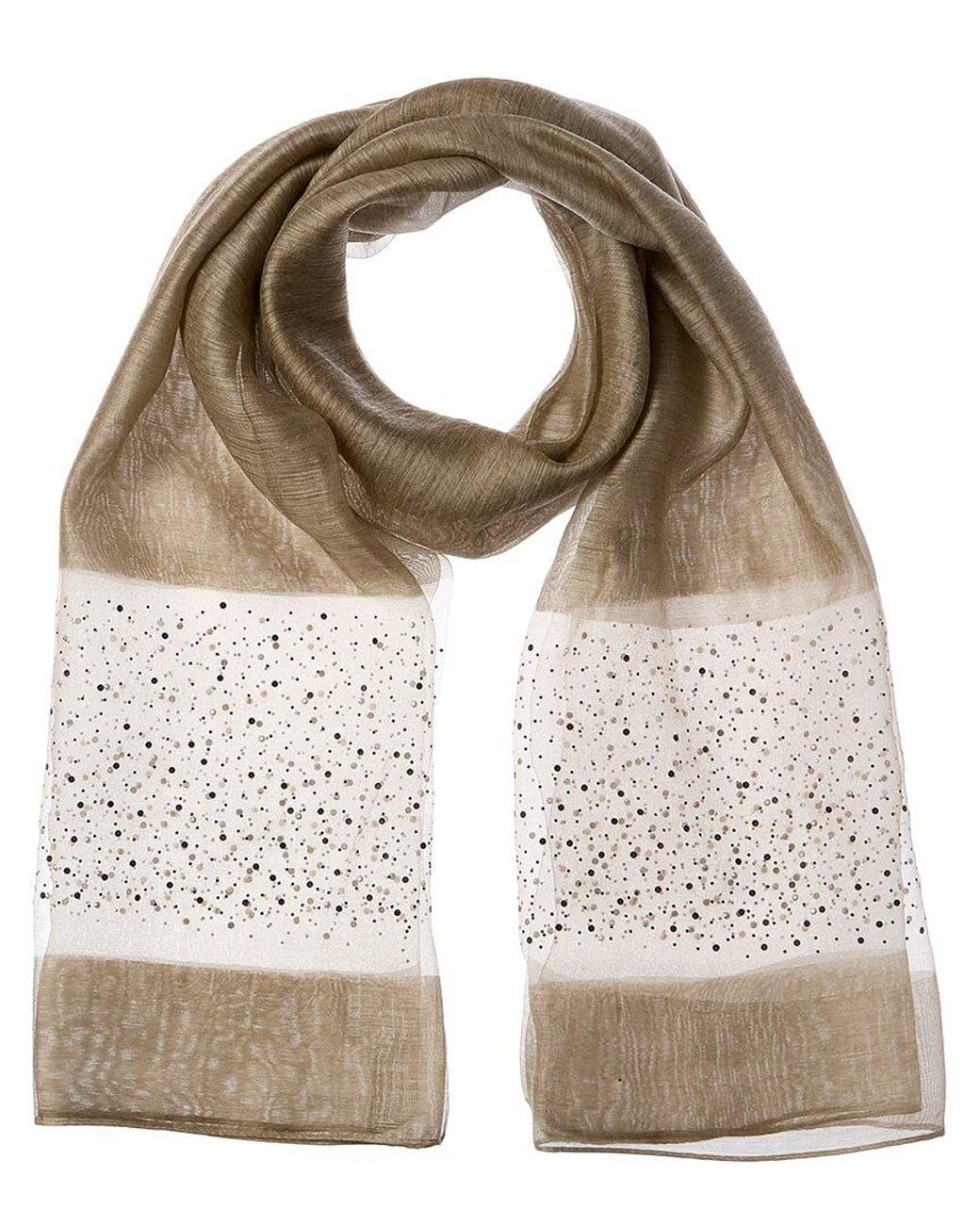 Saachi Natural Star Gazer Silk & Wool-Blend Blend Scarf