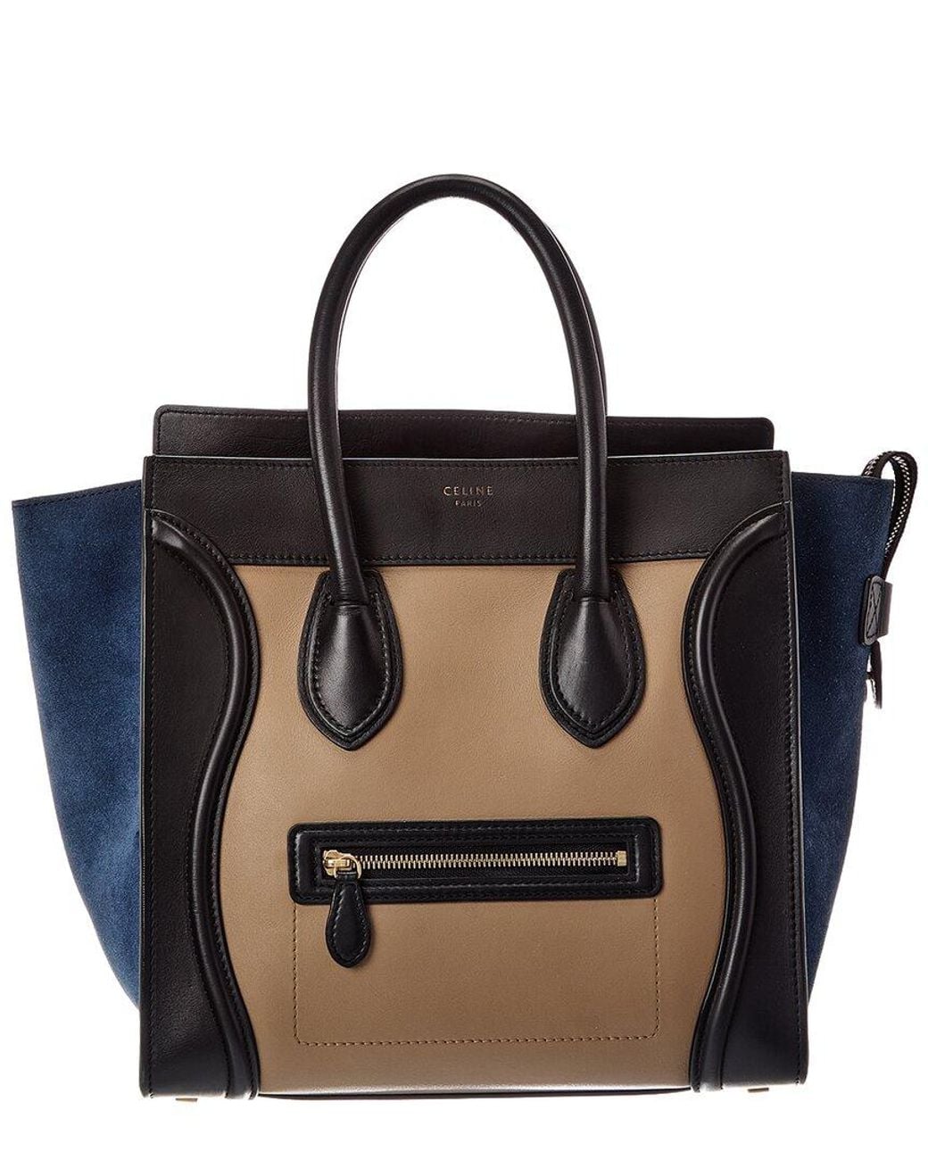 Céline Black Calfskin & Suede Luggage (Authentic Pre-Loved)