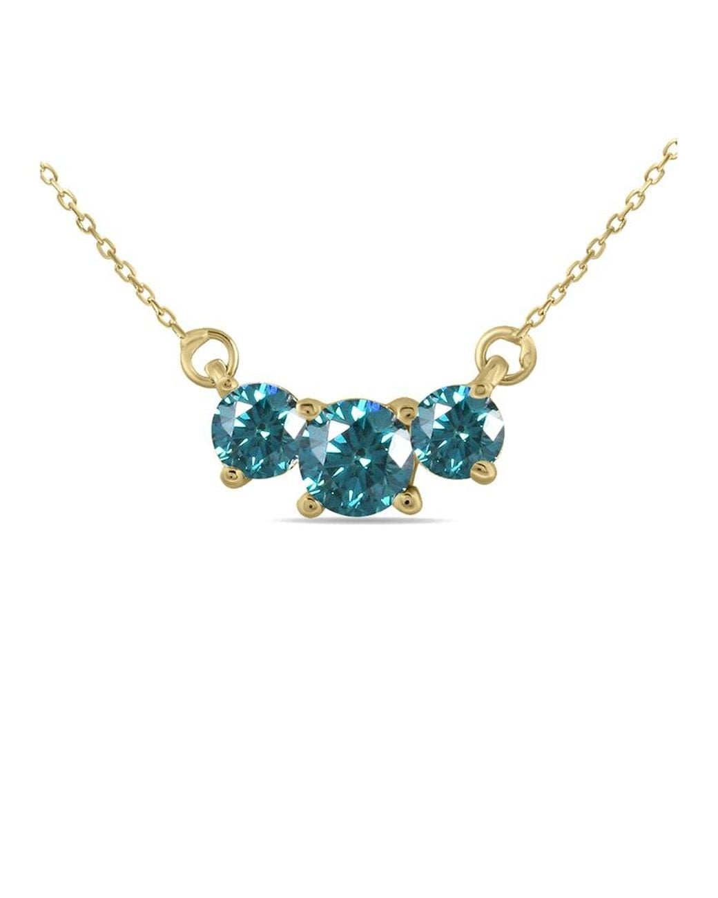 Diamond Select Cuts Blue 14K 0.46 Ct. Tw. Diamond Necklace