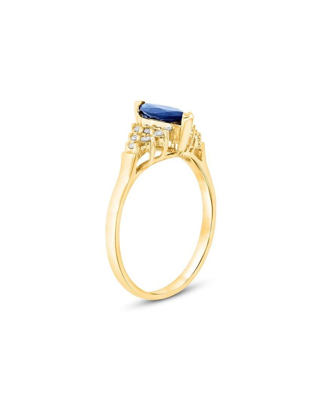 LEVARON Blue 14K 0.69 Ct. Tw. Diamond & Sapphire Cocktail Ring