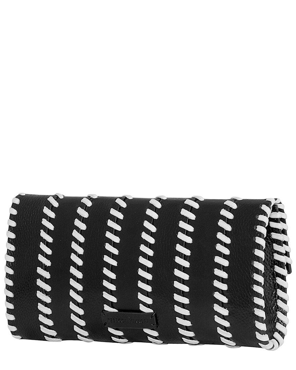 Rebecca Minkoff Black Patchwork Leather Clutch