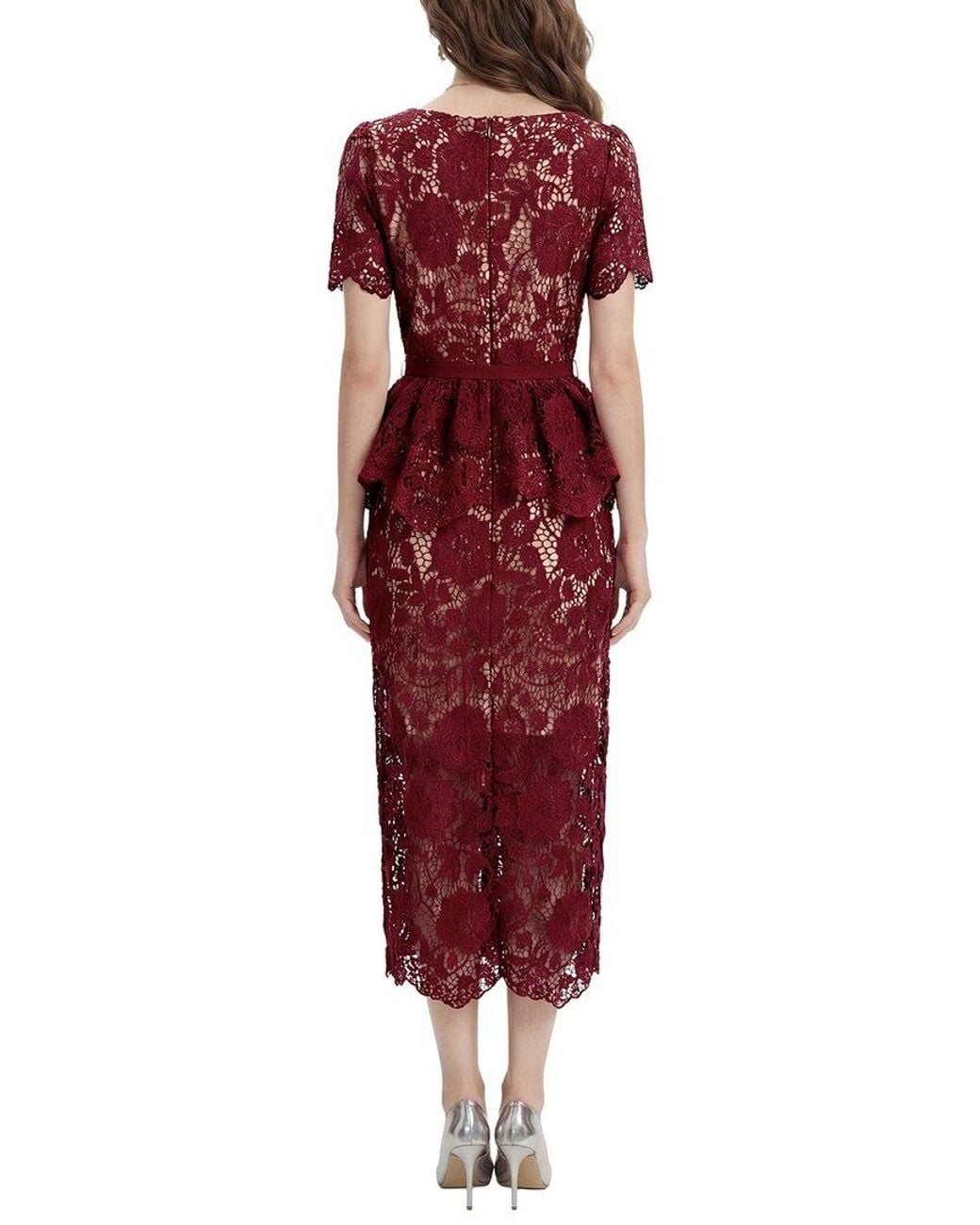 DZA Red Midi Dress