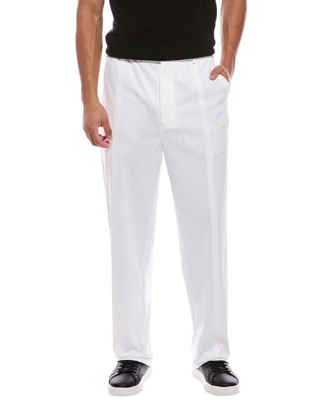 Valentino White Solid Trouser for men