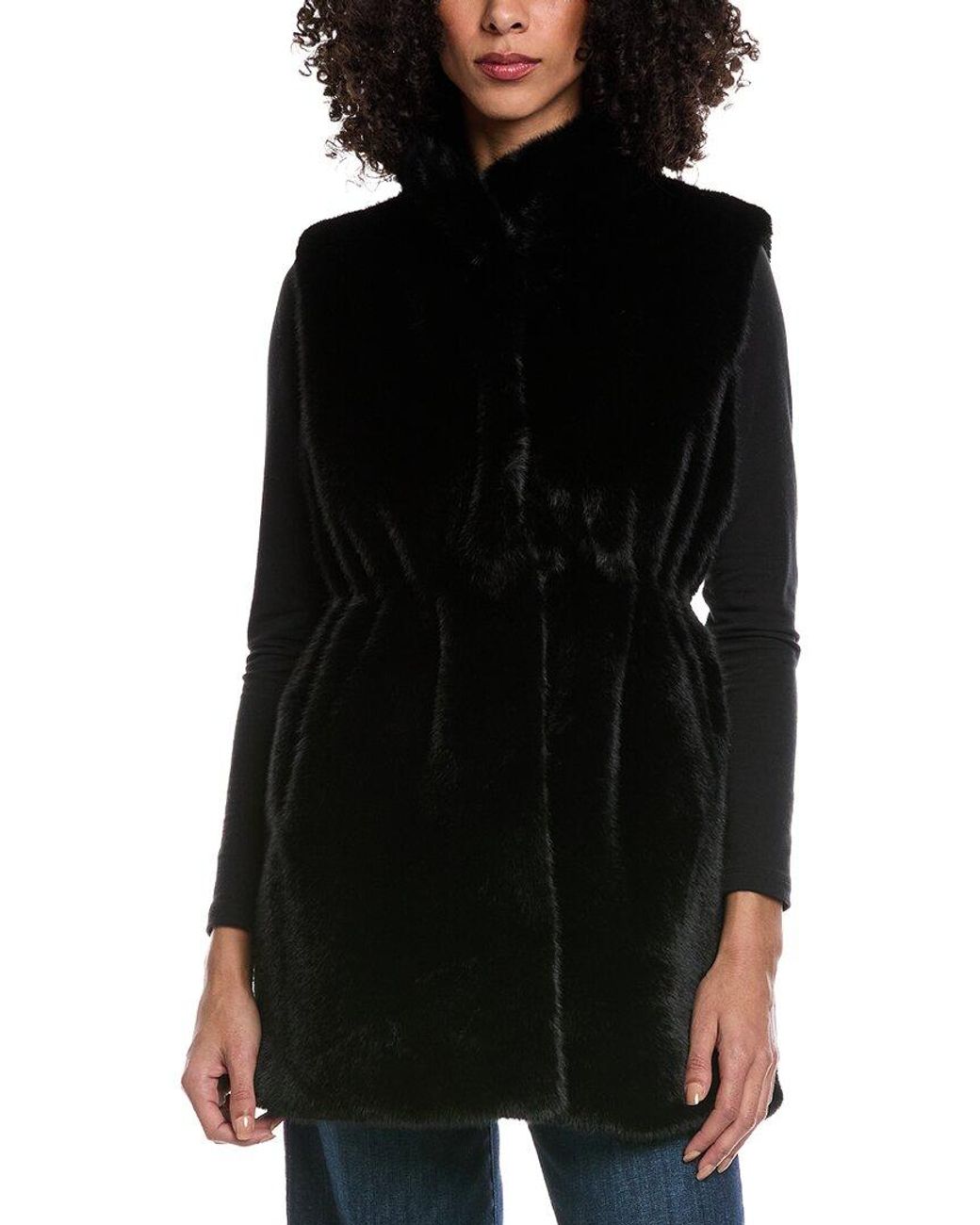 La Fiorentina Black Drawstring Cinched Vest