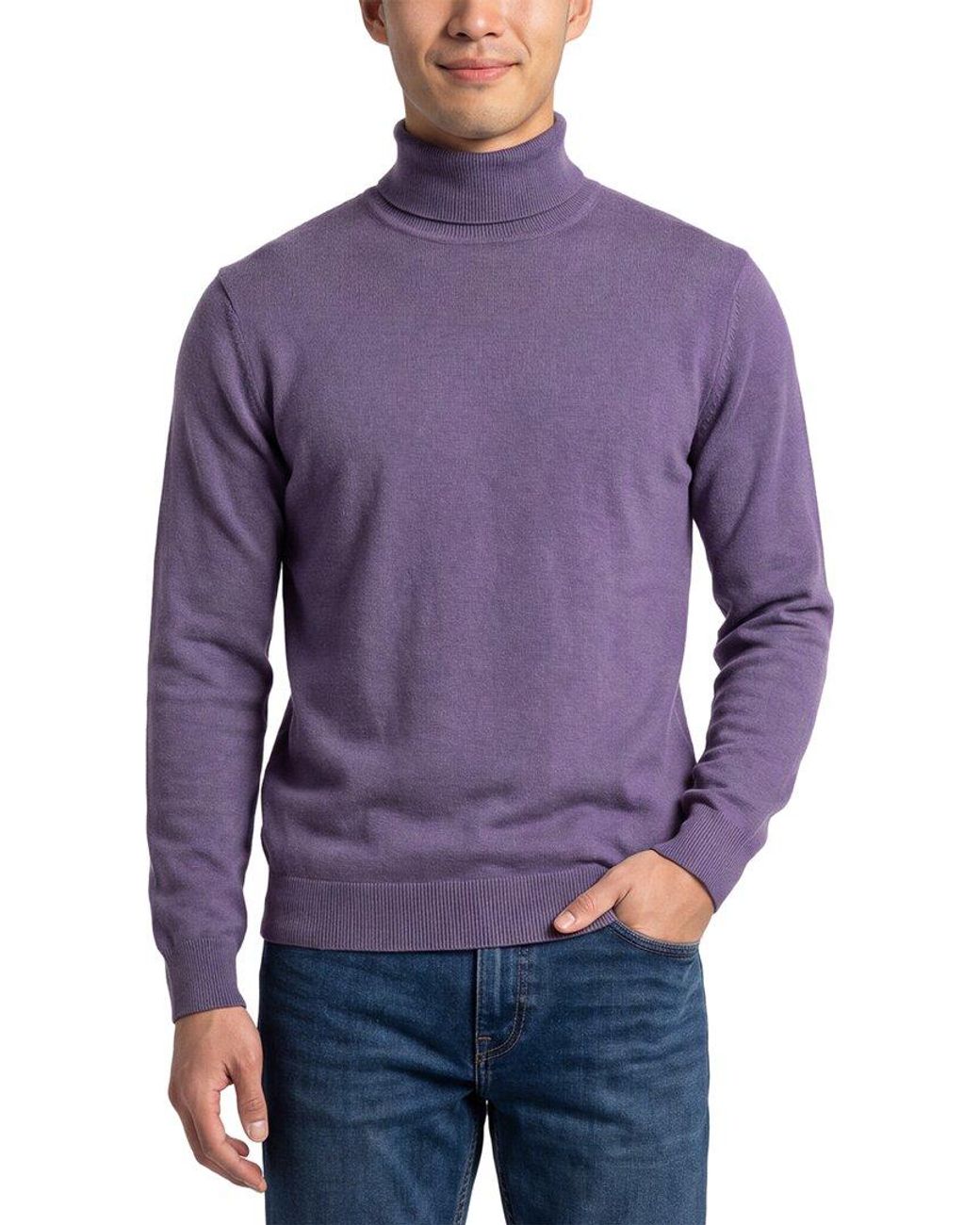 Corneliani Purple Cc Collection Wool & Cashmere-Blend Turtleneck Sweater for men