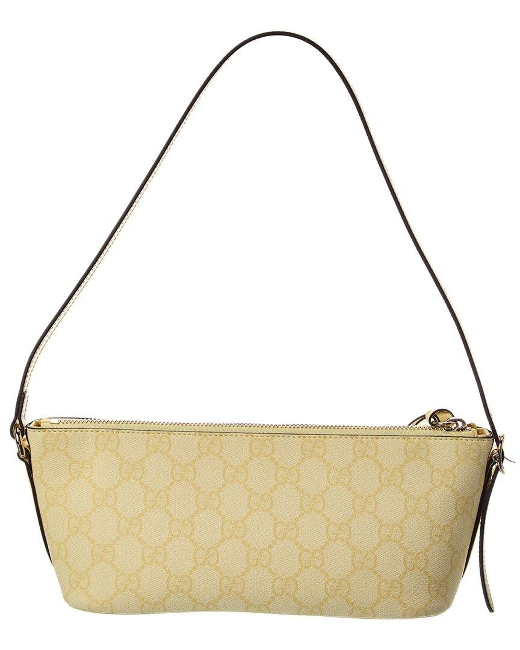 Gucci Metallic Gg Emblem Small Gg Supreme Canvas & Leather Shoulder Bag