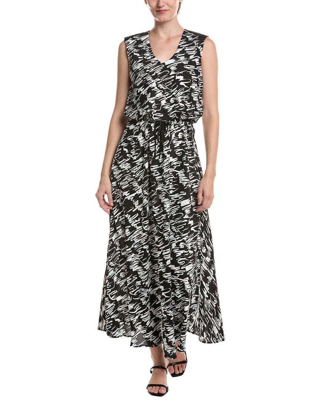 NIC+ZOE Black Cursive Margot Dress