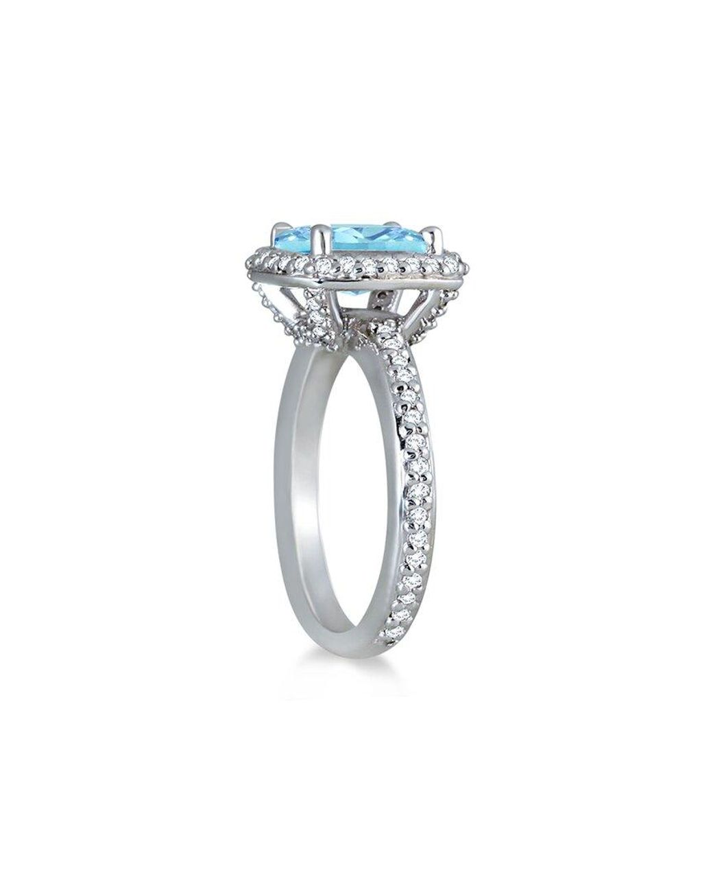 Gem Spark 14k 4.51 Ct. Tw. Diamond & Blue Topaz Ring
