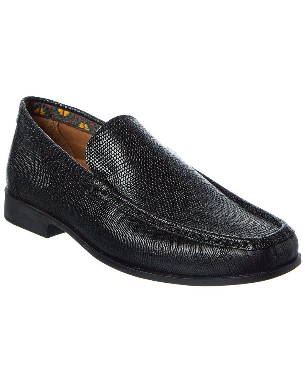 Donald J Pliner Black Reuben82 Leather Slip-On for men