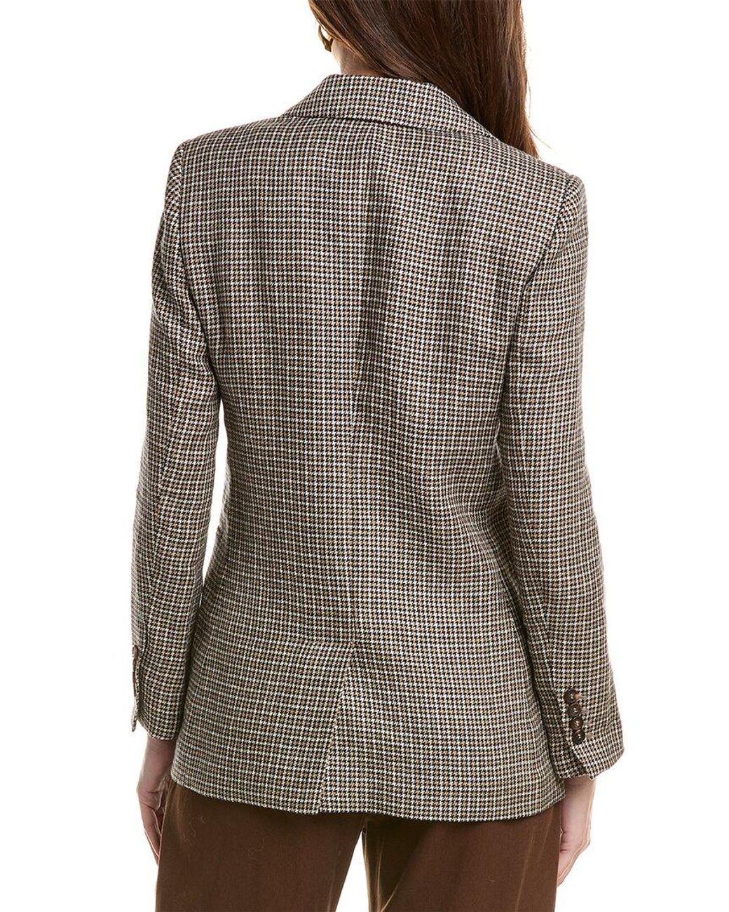 Brunello Cucinelli Gray Linen-blend Blazer