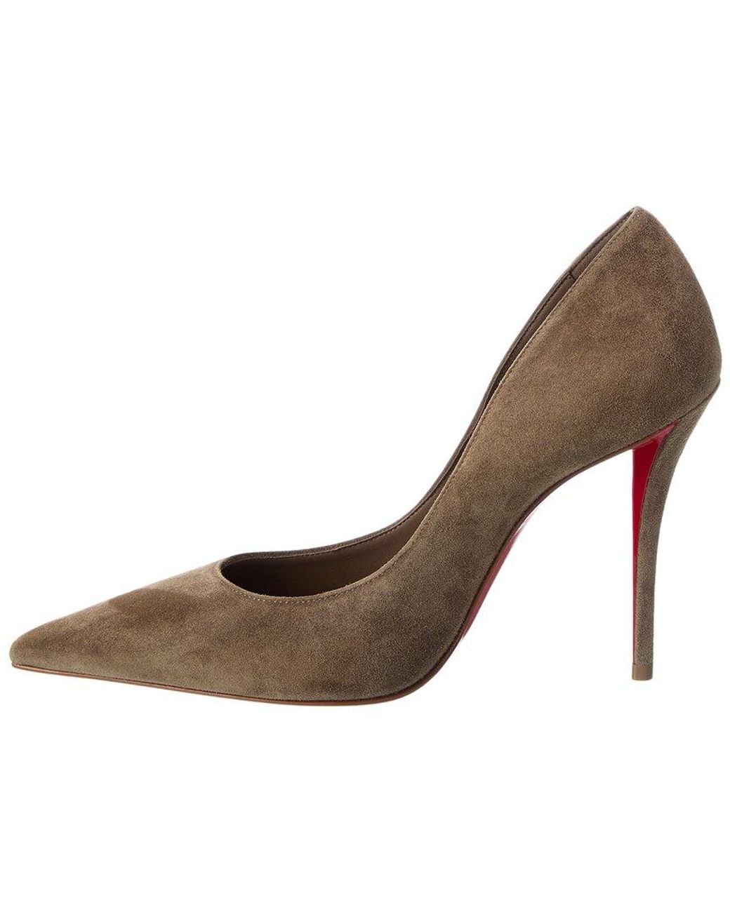 Christian Louboutin Brown Miss Z 100 Patent Pump