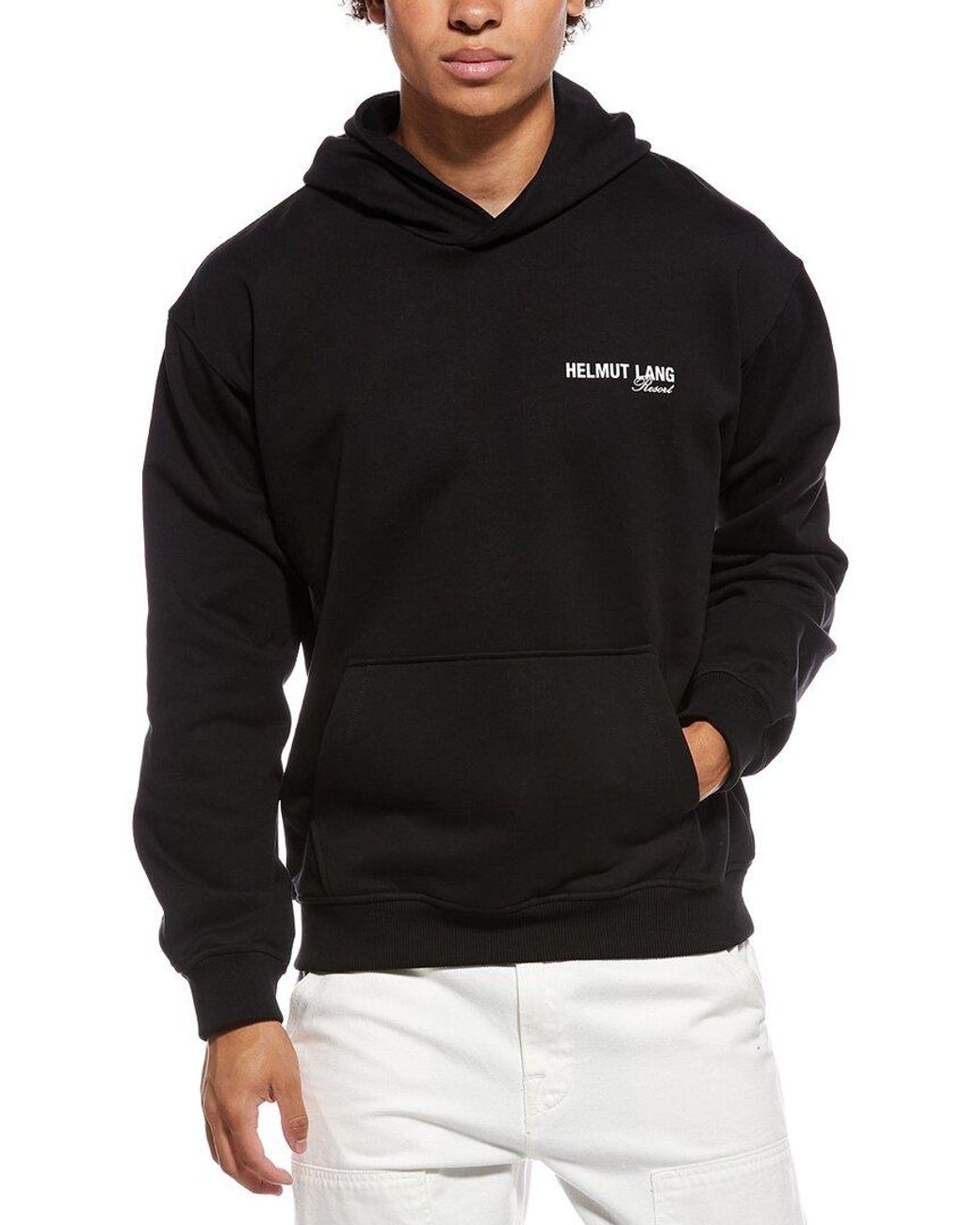 Helmut Lang Black Ski Map Hoodie for men