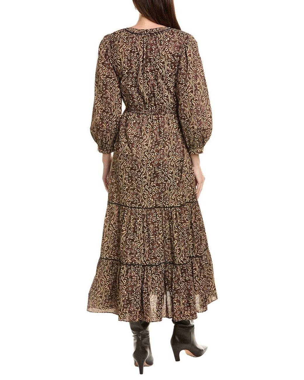 Garrie B Brown Long Sleeve Maxi Dress